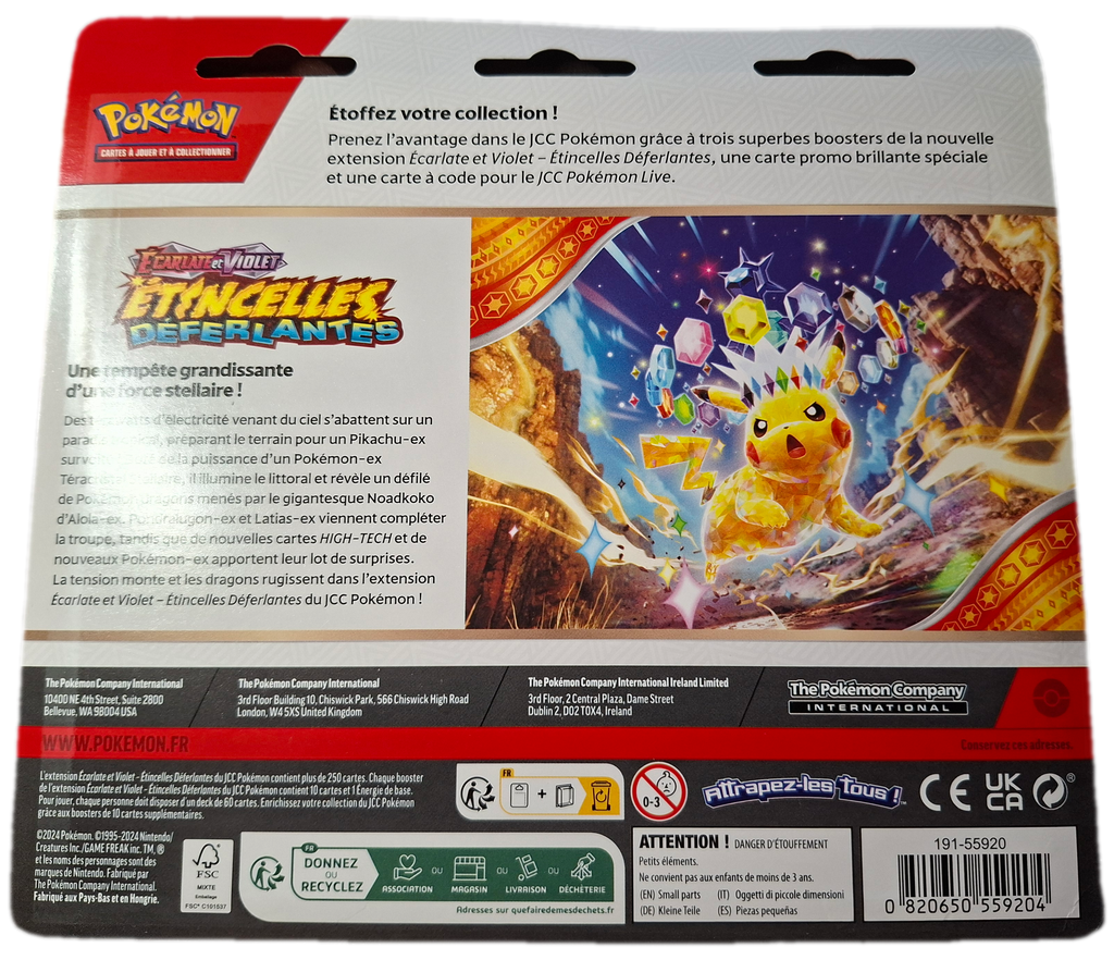 Blister Tripack 3 Booster Etincelle déferlante : Maraiste Français